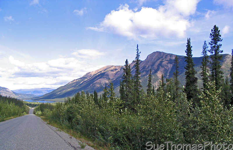 Approaching Good Hope Lake northbound on the Cassiar Highway