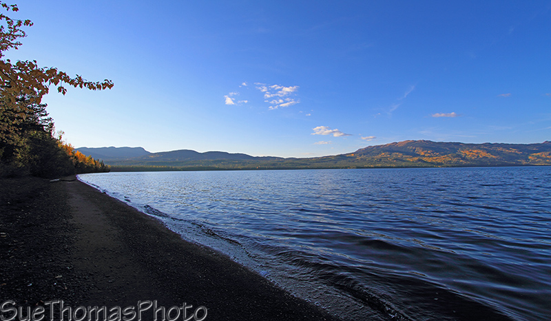 Shorline on Kinaskan Lake, Cassiar Highway, BC