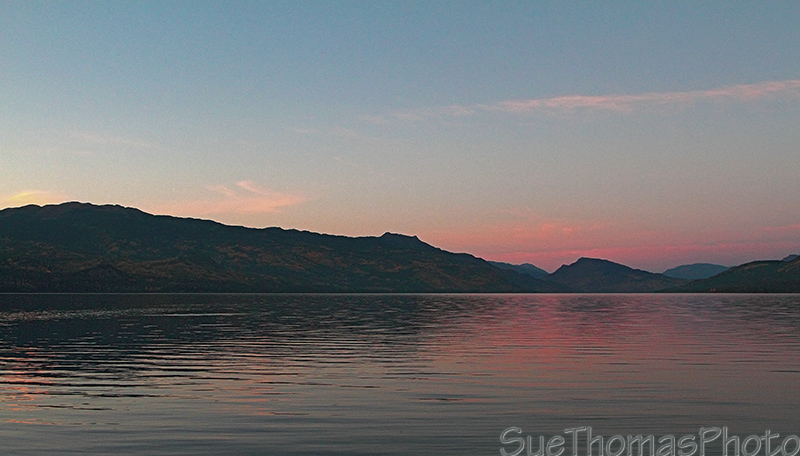 Sunset on Kinaskan Lake, Cassiar Highway, BC