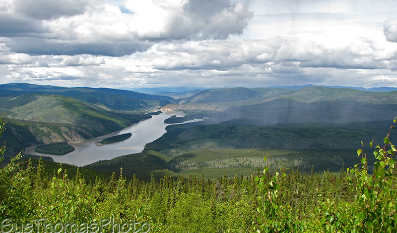 View of Yukon River from Dome Mountain, Dawson City