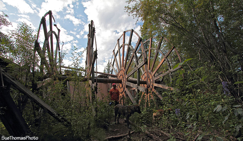 Paddle wheel graveyard near Dawson City