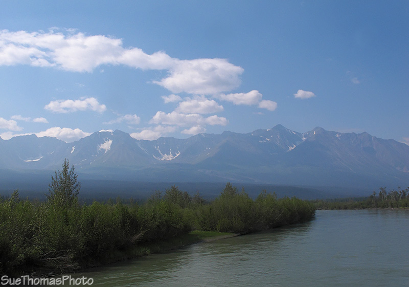 Haines Road with fire smoke