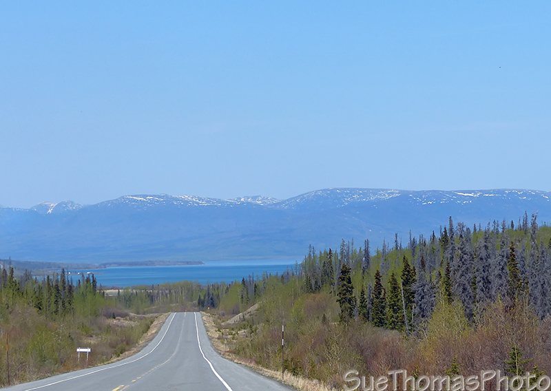 Approaching Dezadeash Lake Northbound