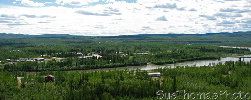 Pelly Crossing and Pelly River, Yukon on the Klondike Highway