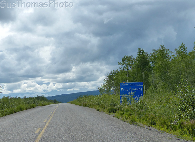 Pelly crossing sign
