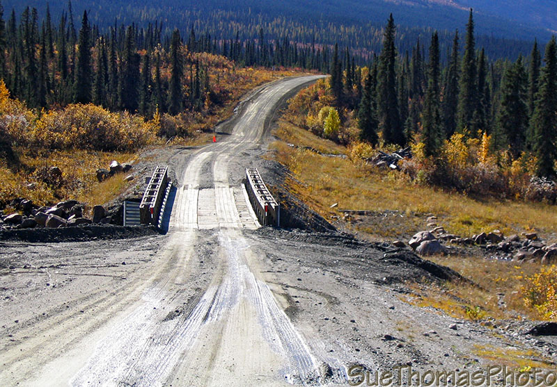 Bailey Bridge along the Nahanni Range Road in Yukon