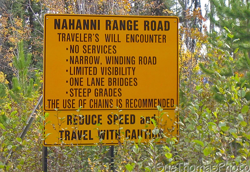 Nahanni Range Road sign, Yukon