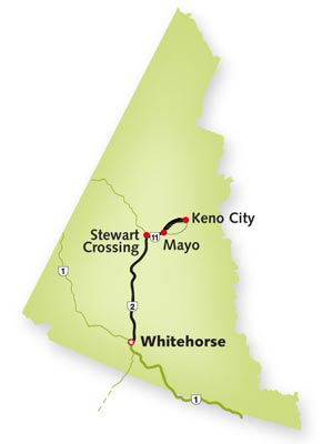 Silver trail map, Yukon