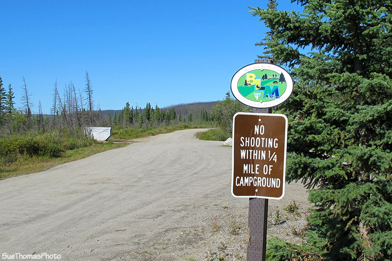 Sign at West Fork Campground, Taylor Highway, Alaska