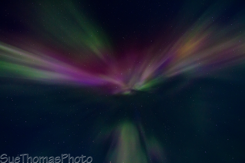 Many colours in the northern lights