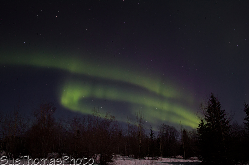 Swirls of northern lights
