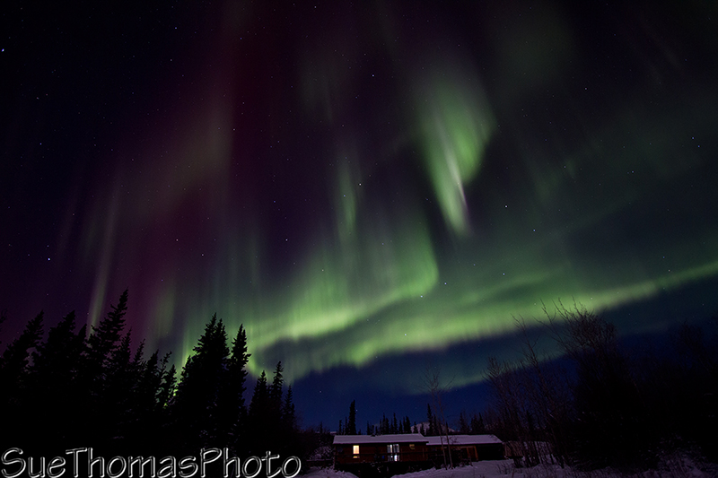Aurora over the cabin again