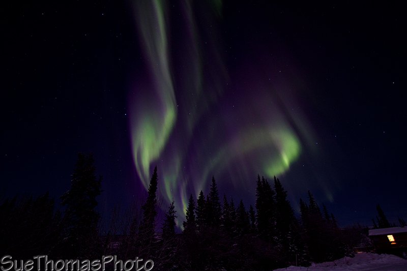 Northern lights to the west
