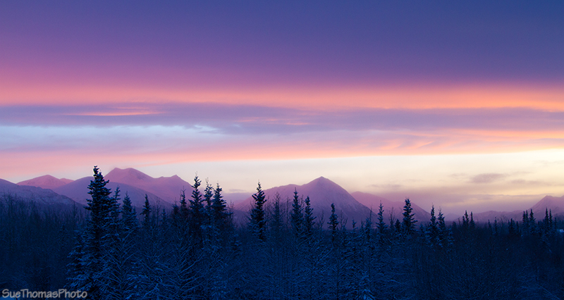 Sunset over Kusawa Lake, Yukon