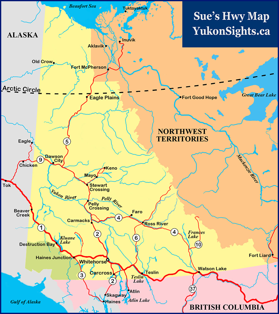 Yukon Sights Map